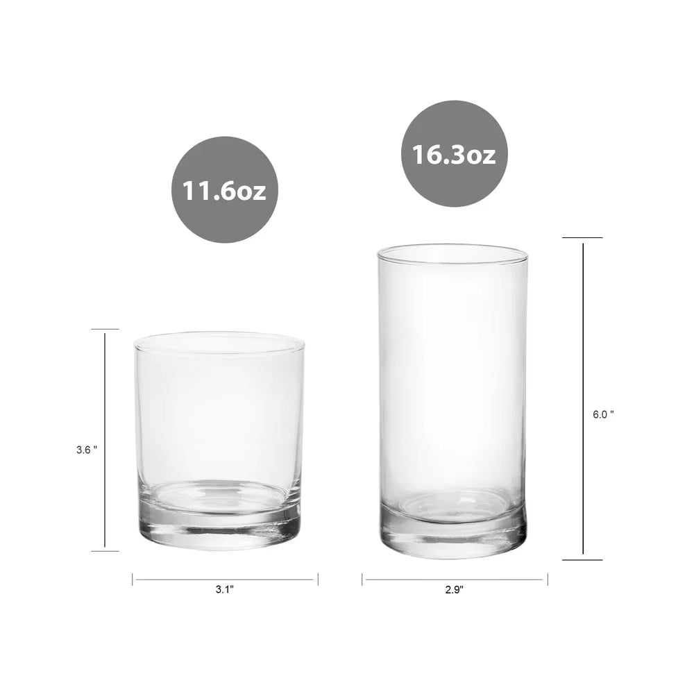 Tennyson Minimalist 12-Piece Glass Set